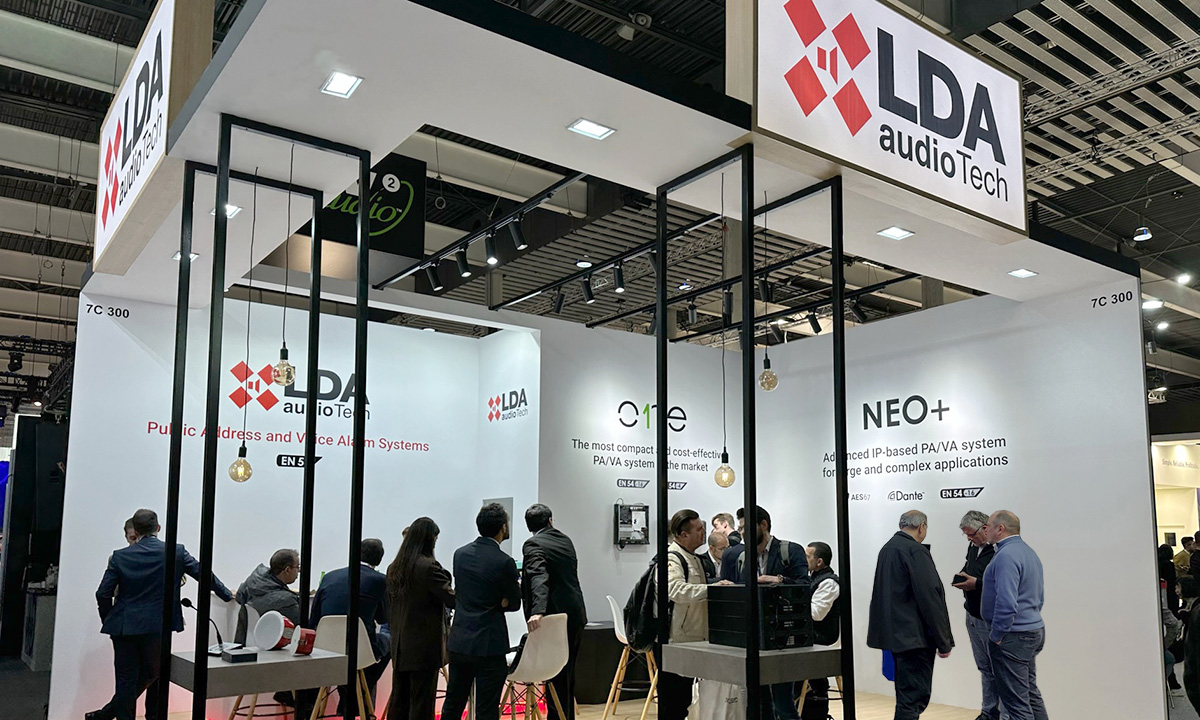 LDA Audio Tech stand at ISE 2024