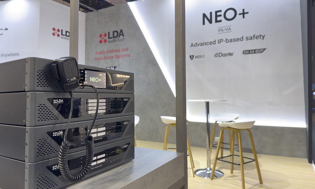 LDA Audio Tech stand at ISE 2025